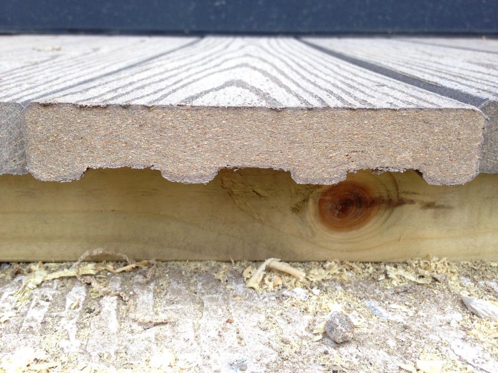 Free Image of Composite decking boards - side view 