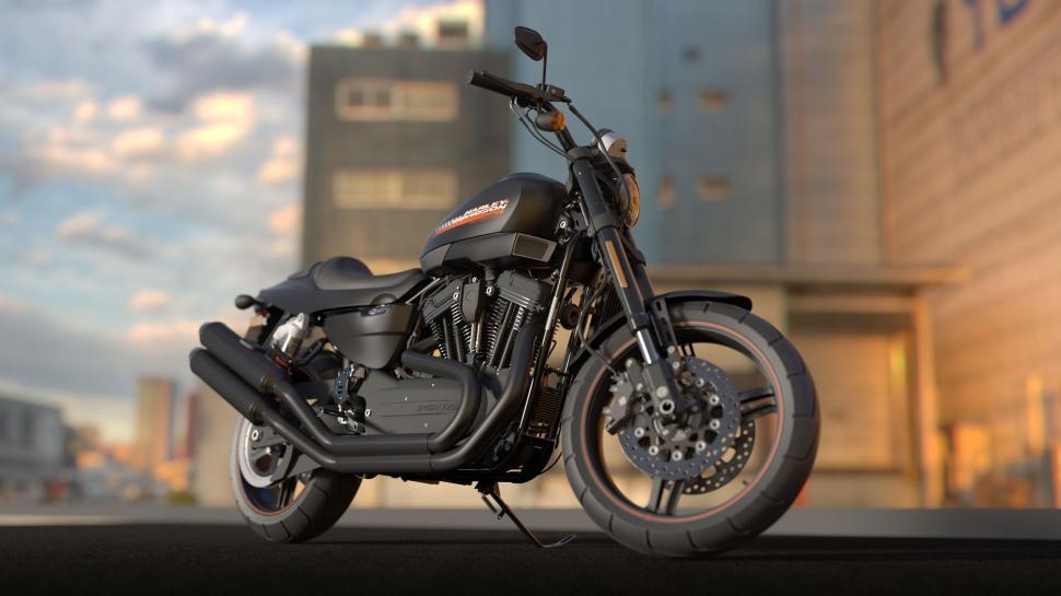 Free Image of Black Motorcycle Parked in Front of Building 