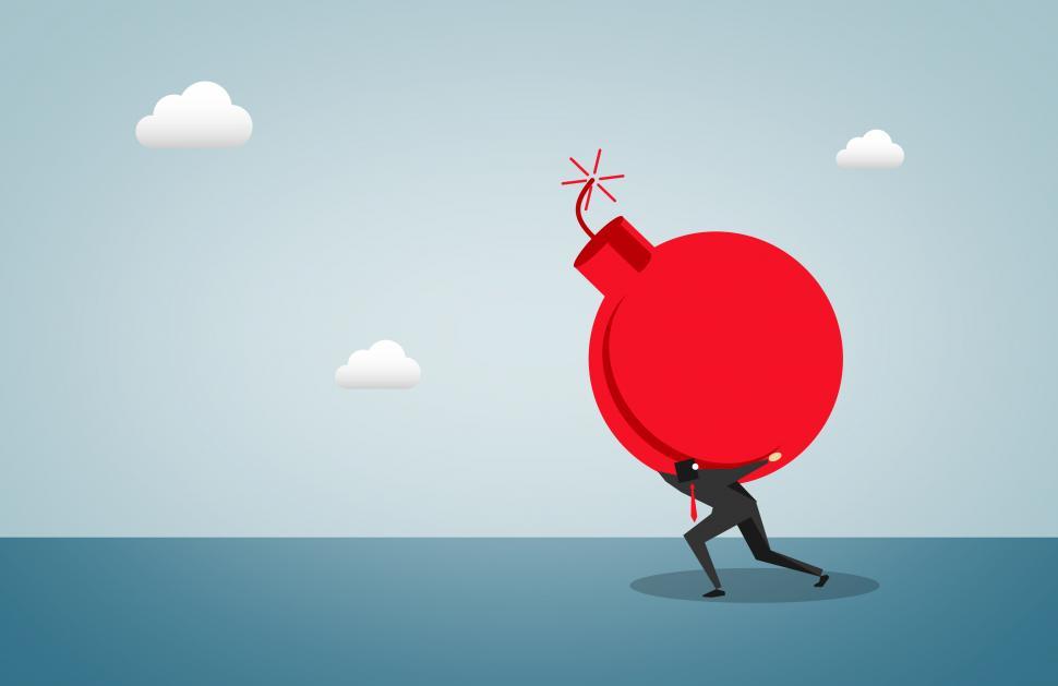 Free Image of Businessman Carrying Bomb 