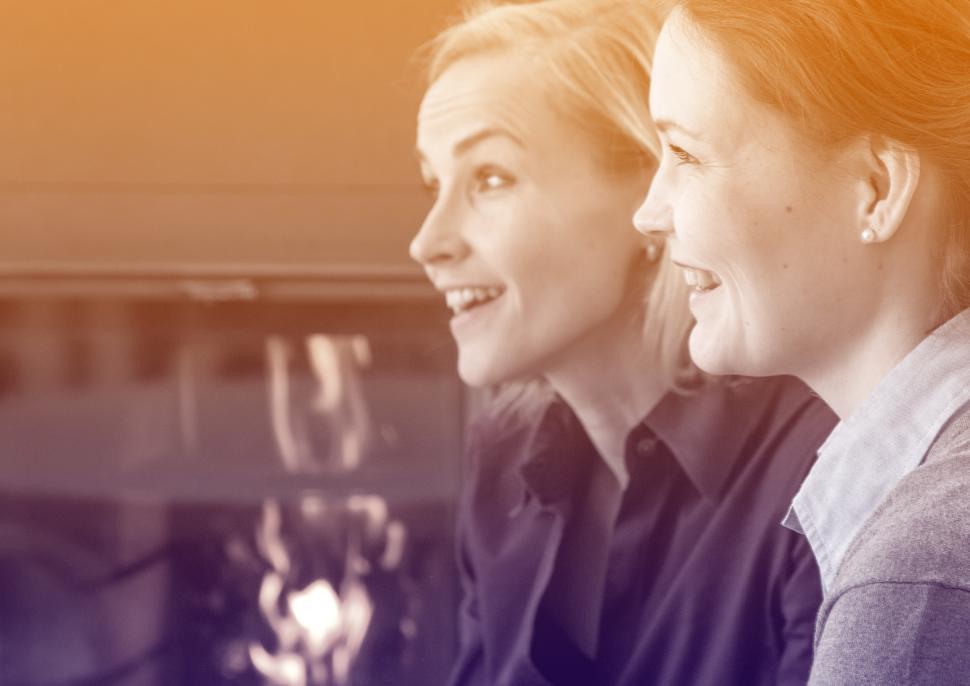 Free Image of Women Talking and Smiling 