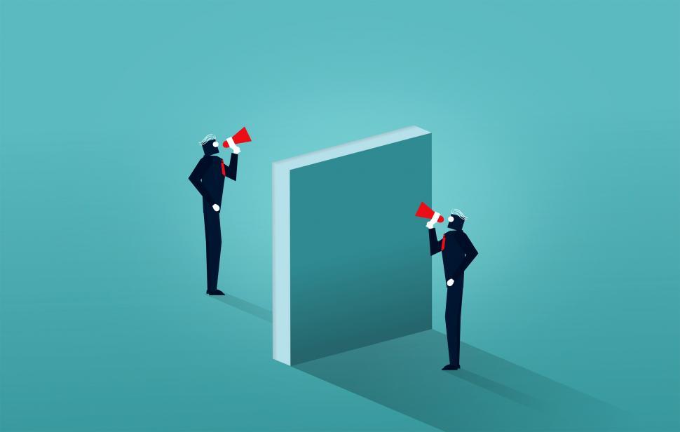 Free Image of Broken Communication - Businessmen Unable to Communicate 