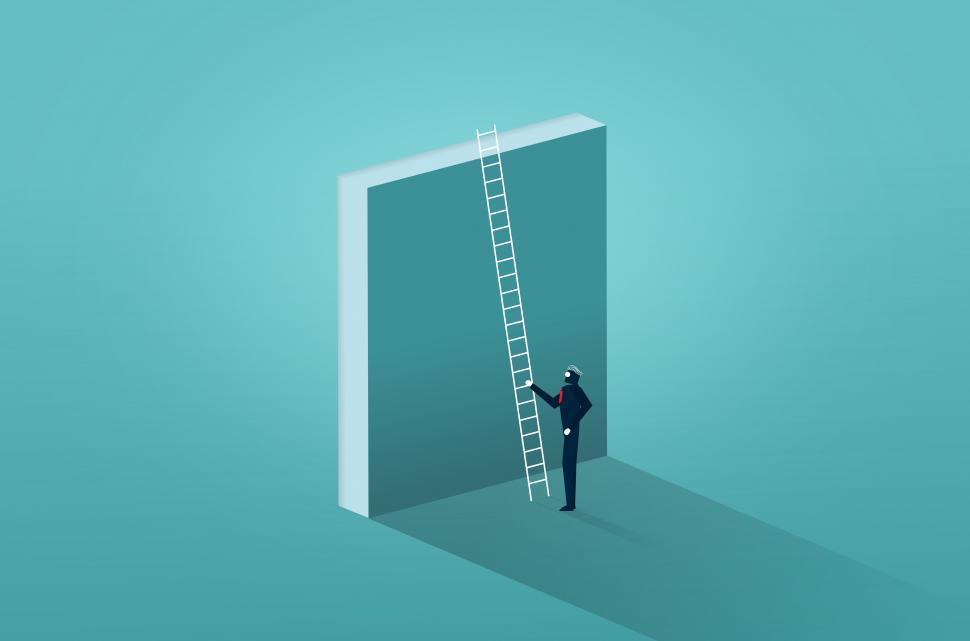 Free Image of Businessman Facing a Wall - Overcoming Barriers 