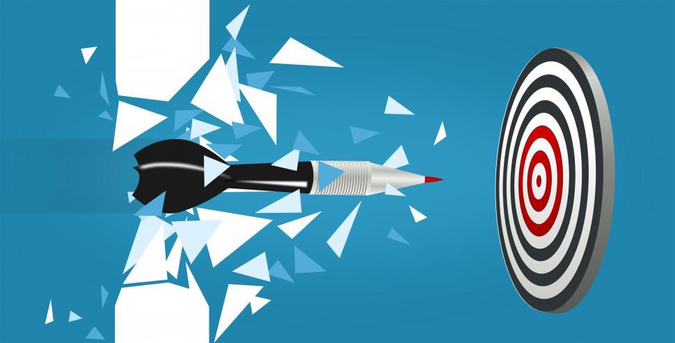 Free Image of Dart Blasting Through Barrier - Purpose and Focus Concept 