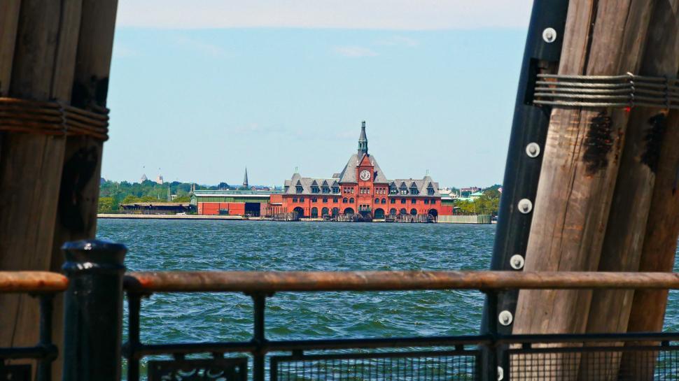 Free Image of Central Railroad of New Jersey Terminal from Bridge 