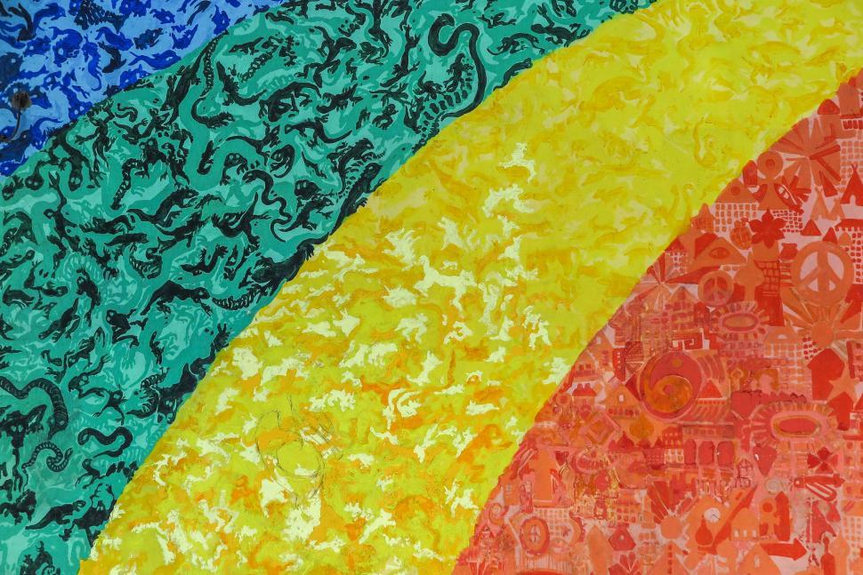 Free Image of Rainbow Mural 