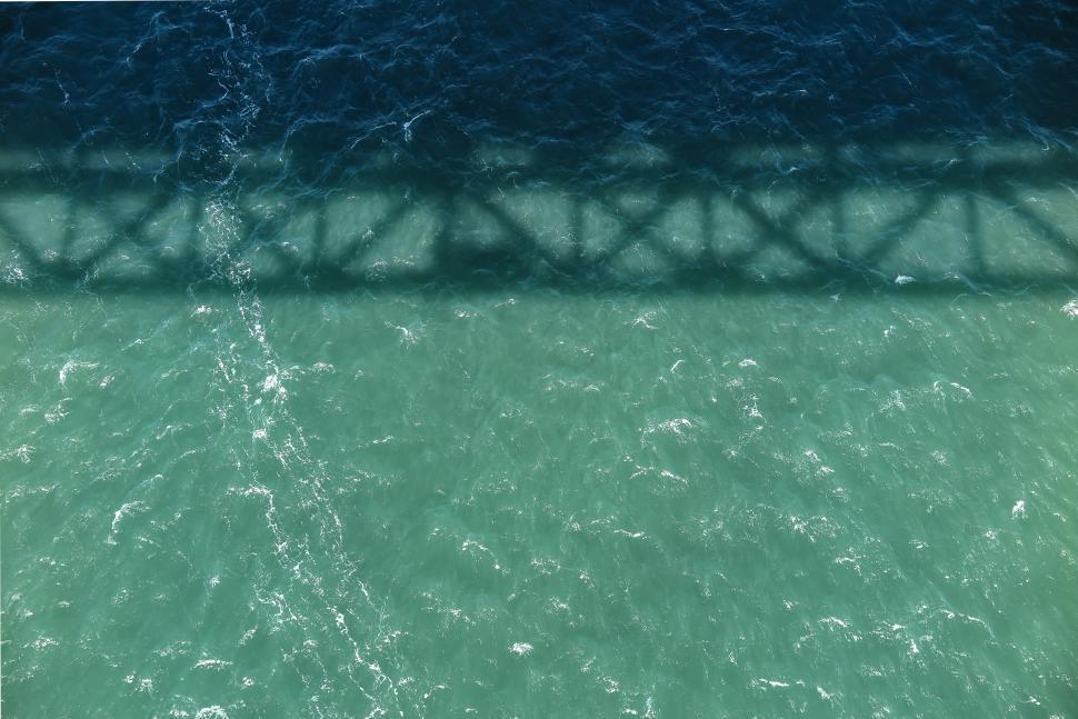 Free Image of Shadow of Golden Gate Bridge on Ocean 