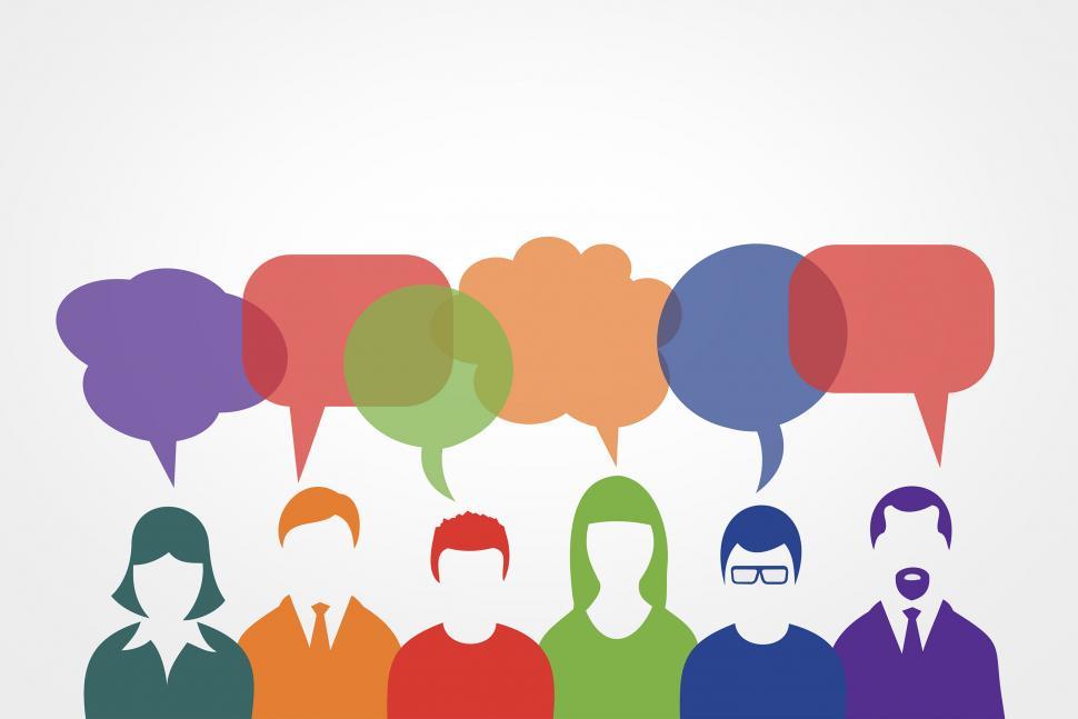 Free Image of People Communicating - Speech Bubbles 