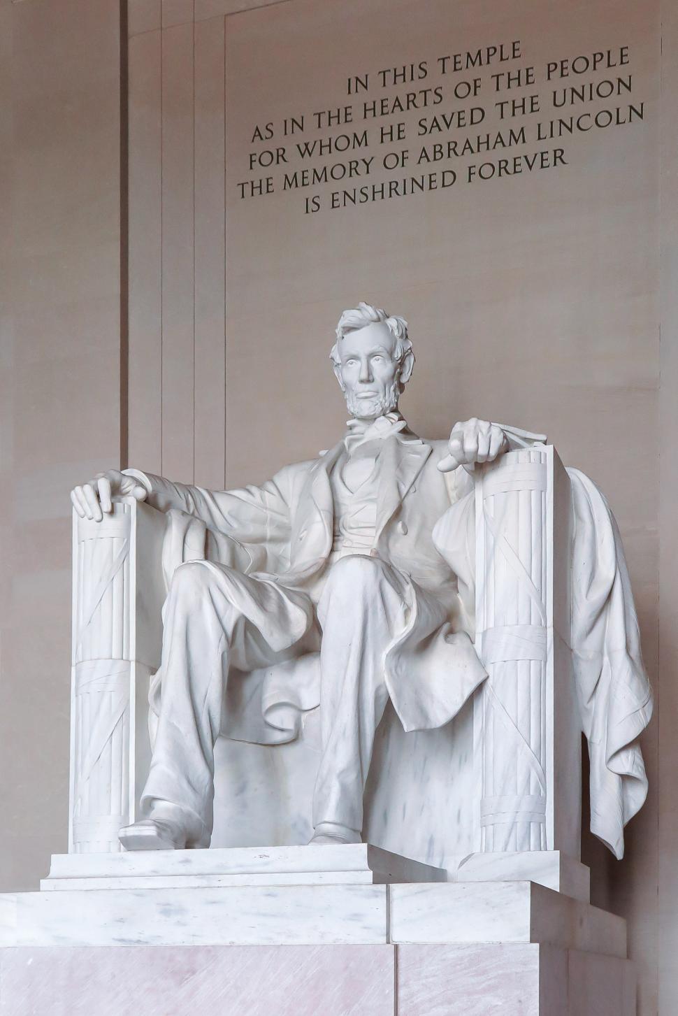 Free Image of Abraham Lincoln seated, Lincoln Memorial 