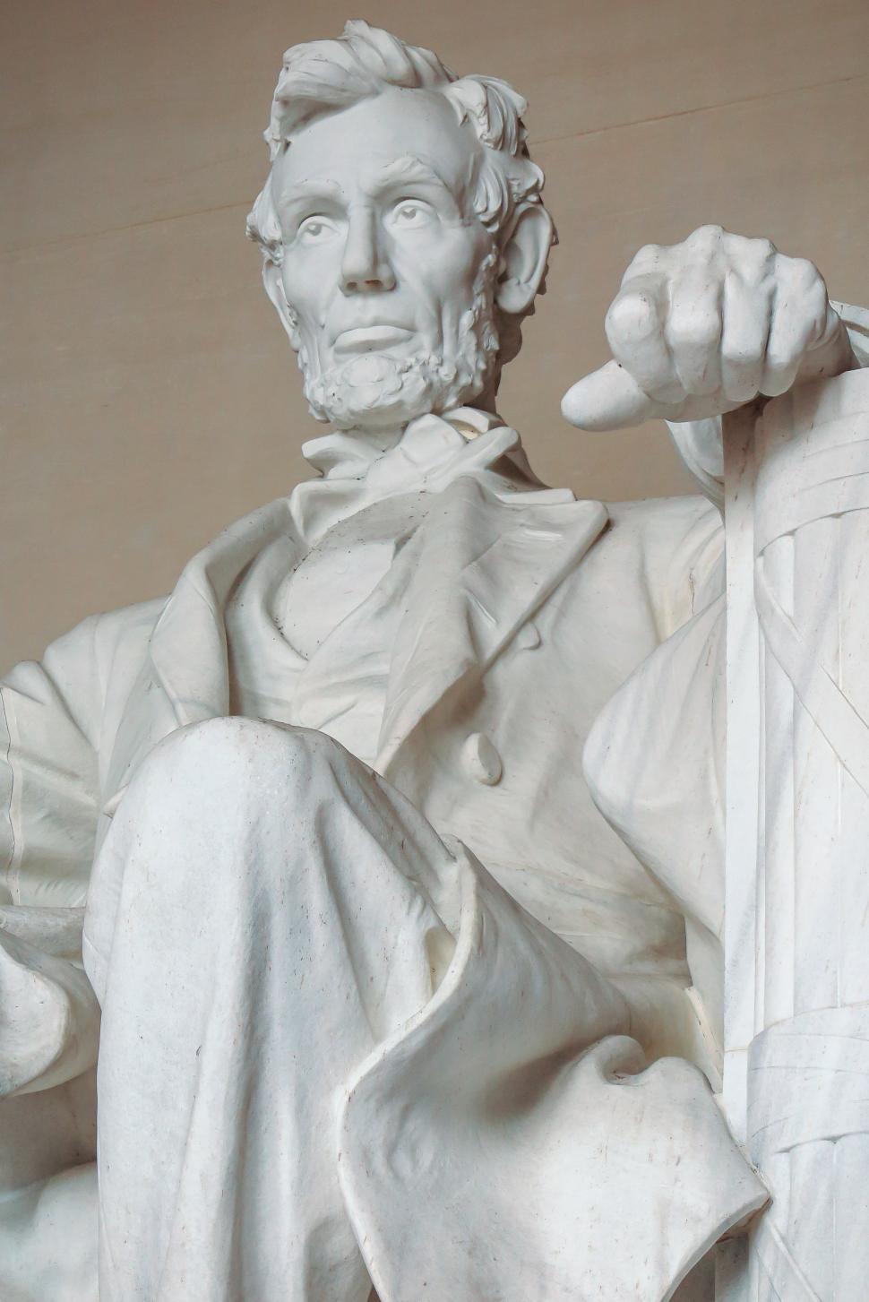Free Image of Closeup of Abraham Lincoln, Lincoln Memorial 