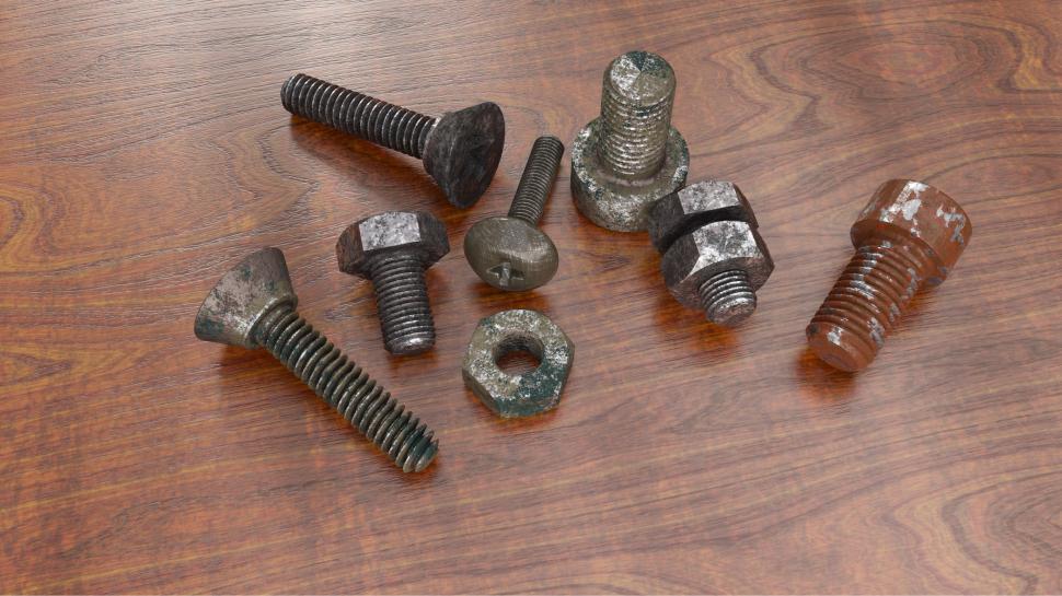 Free Image of Rusting Screws 