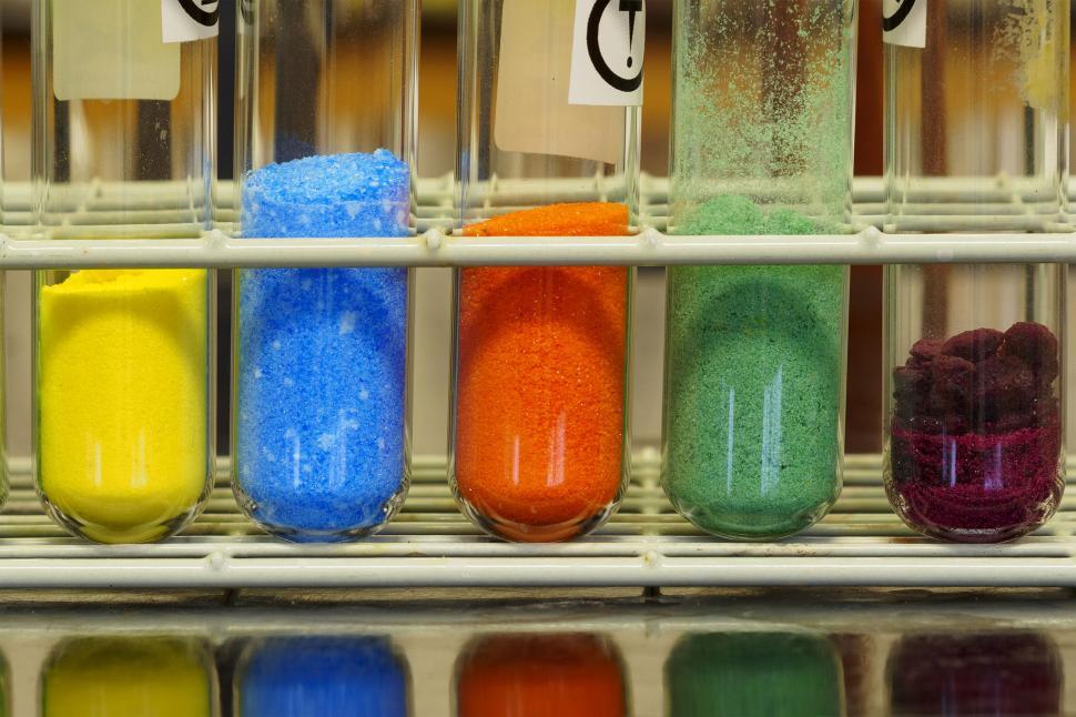 Free Image of Colored inorganic chemical salts 