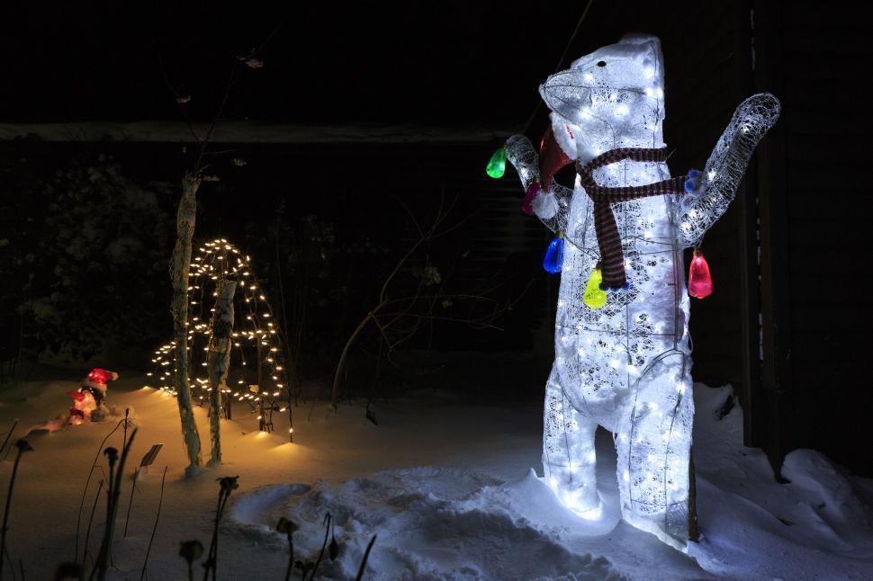 Free Image of Lighted bear 