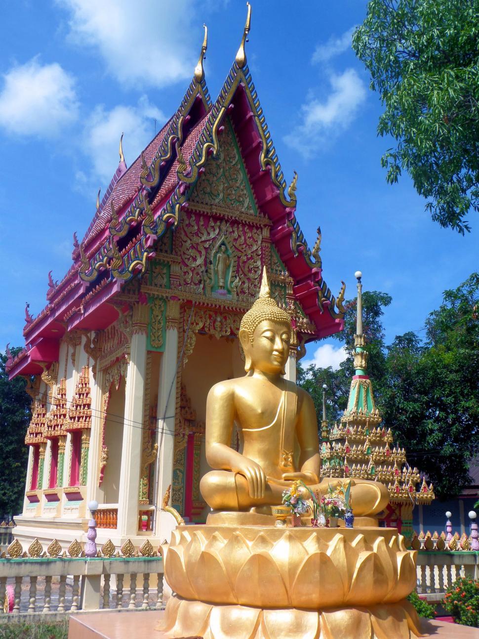 Free Image of Buddha and Temple 