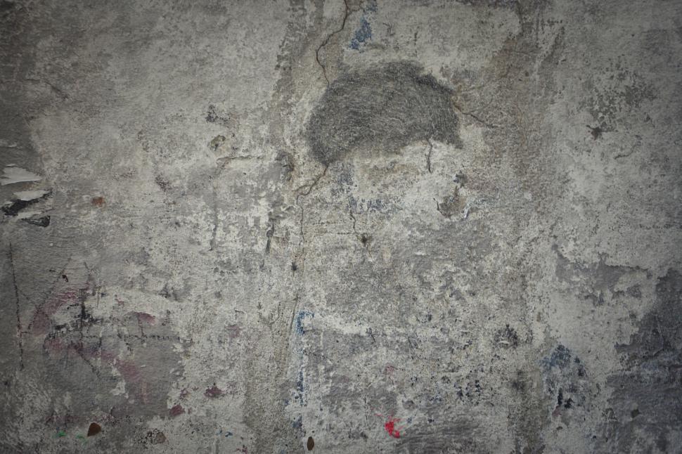 Free Image of Gray Grunge Cracked Wall 