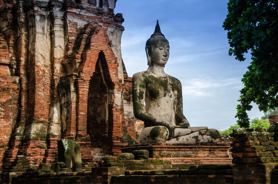 Free Image of Large Buddha Statue  