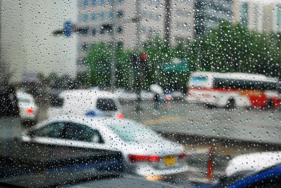 Free Image of Window and rain drops 