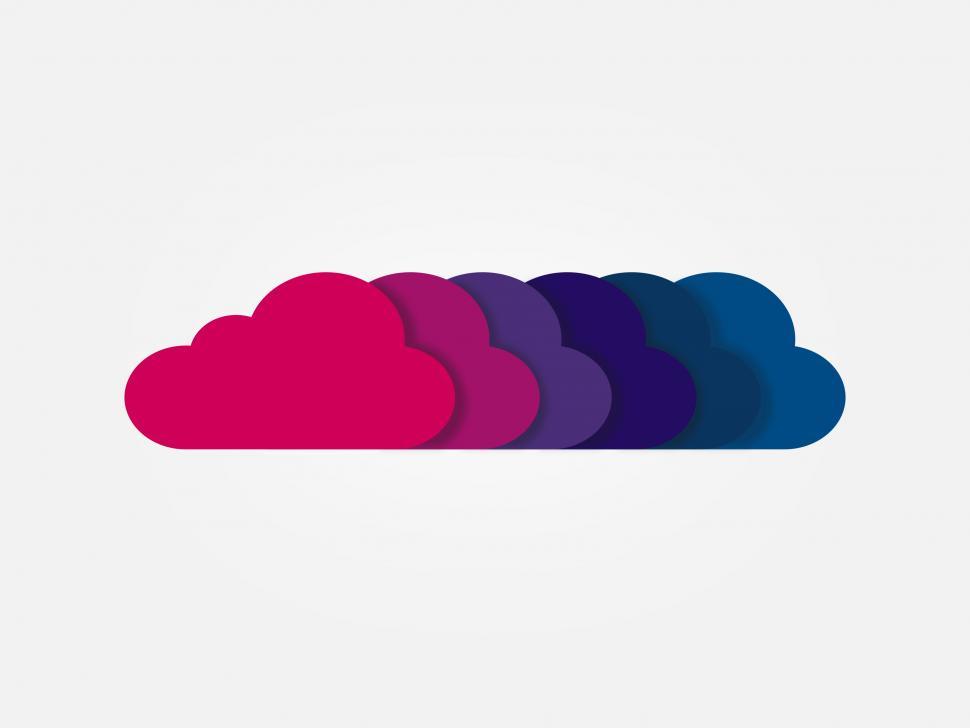 Free Image of Digital Clouds in a Row 