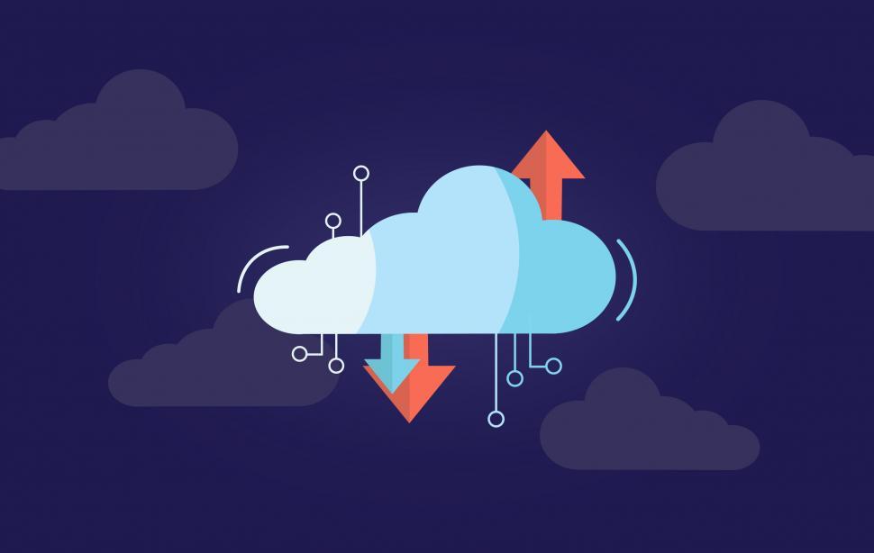 Free Image of Export and Import to the Digital Cloud - Concept 