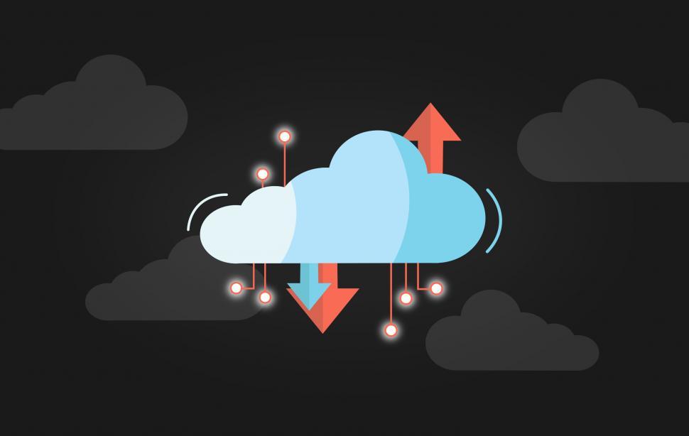 Free Image of Virtual Cloud Concept - Dark Version 