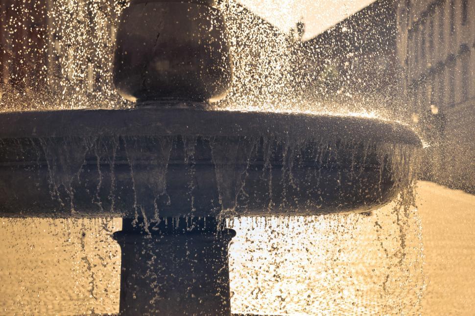 Free Image of A close up view of a fountain 