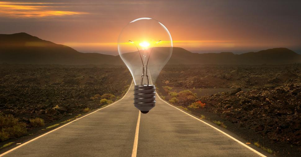 Free Image of  highway - lightbulb for new idea  