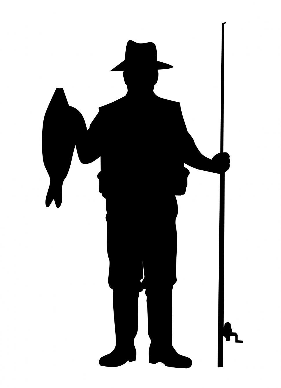 Free Image of fisherman Silhouette  