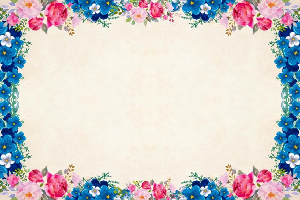 Free Image of Frame of flowers 