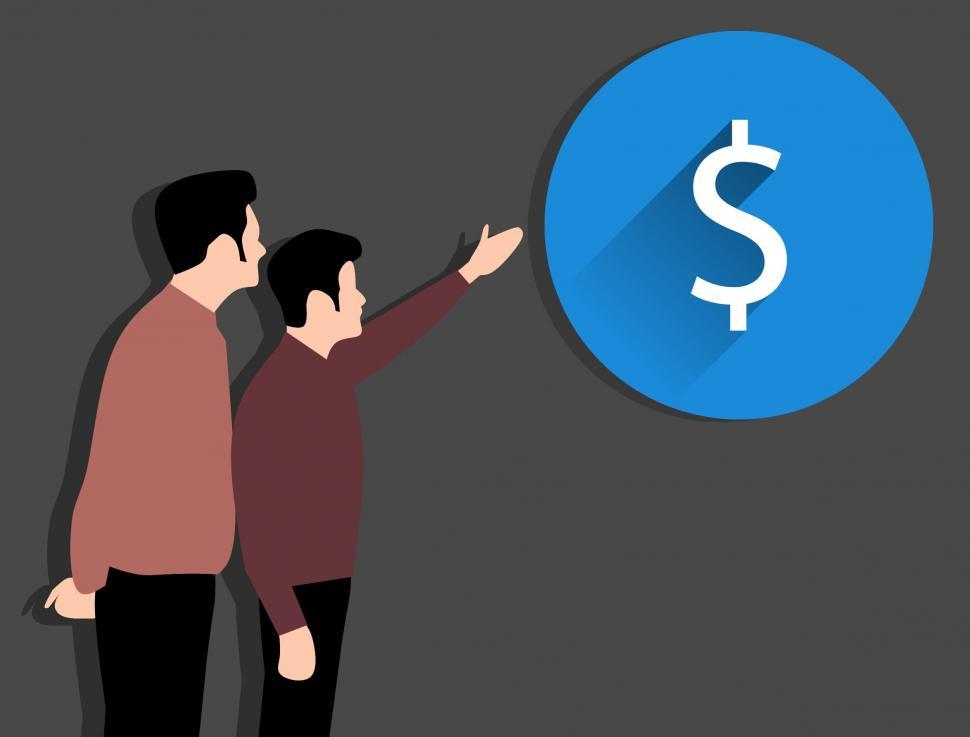 Free Image of money icon with men 
