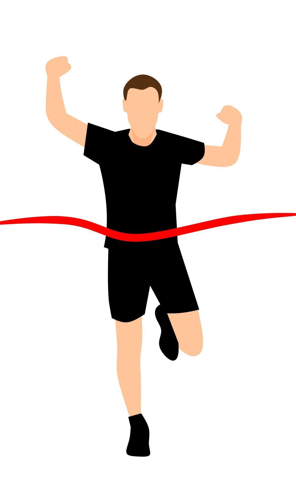 Free Image of Runner finishing the race   