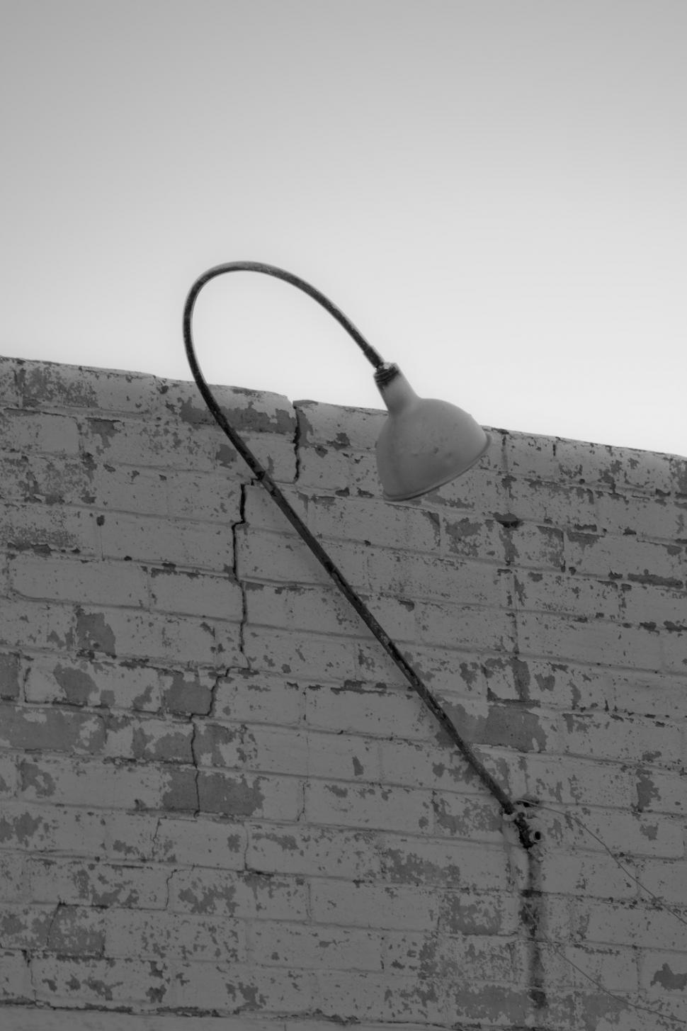Free Image of Street Light on Brick Wall 