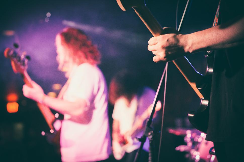 Free Image of A band on stage 