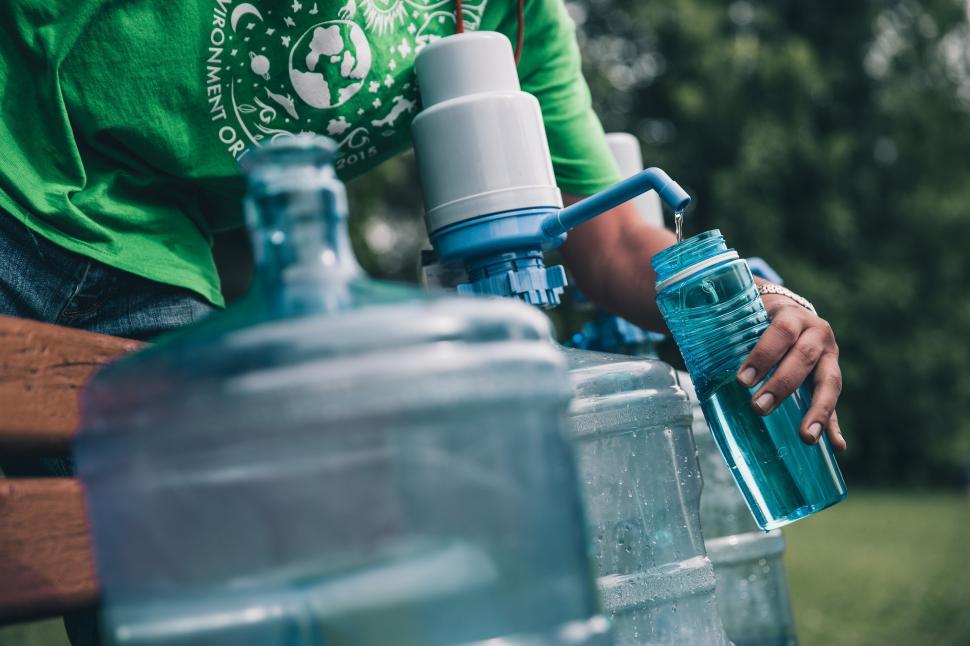 Free Image of Filling water water from a can 