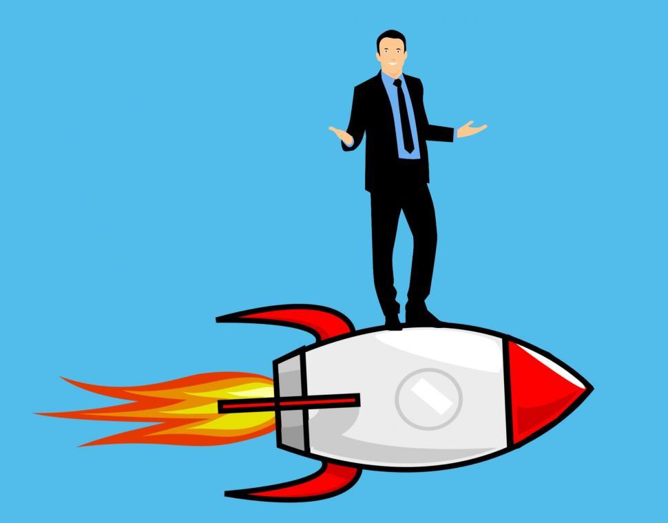 Free Image of Standing on a Launched Rocket 