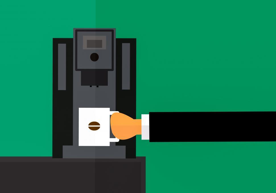 Free Image of using coffee maker  