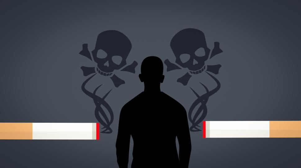 Free Image of smoking kills - skull and crossbones 