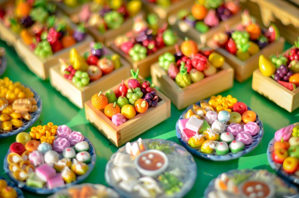 Free Image of Miniature gifts in  local market  