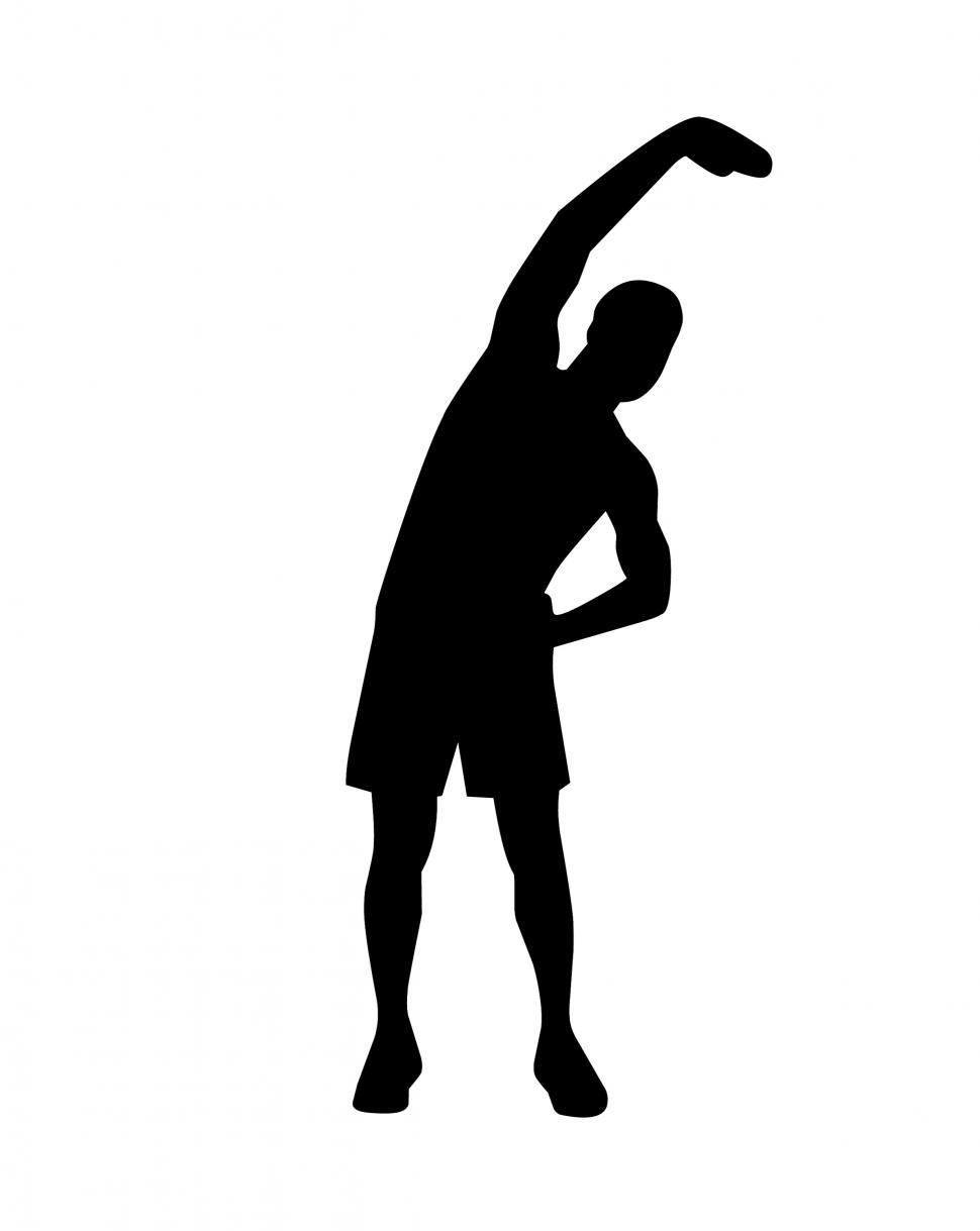 Free Image of stretching man Silhouette  