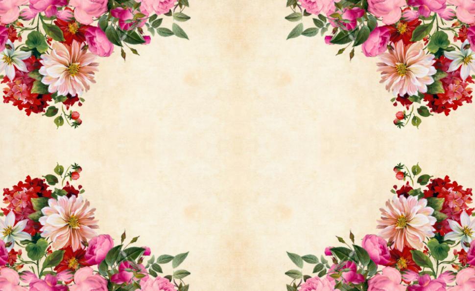 Free Image of Quadrant Flower Background  