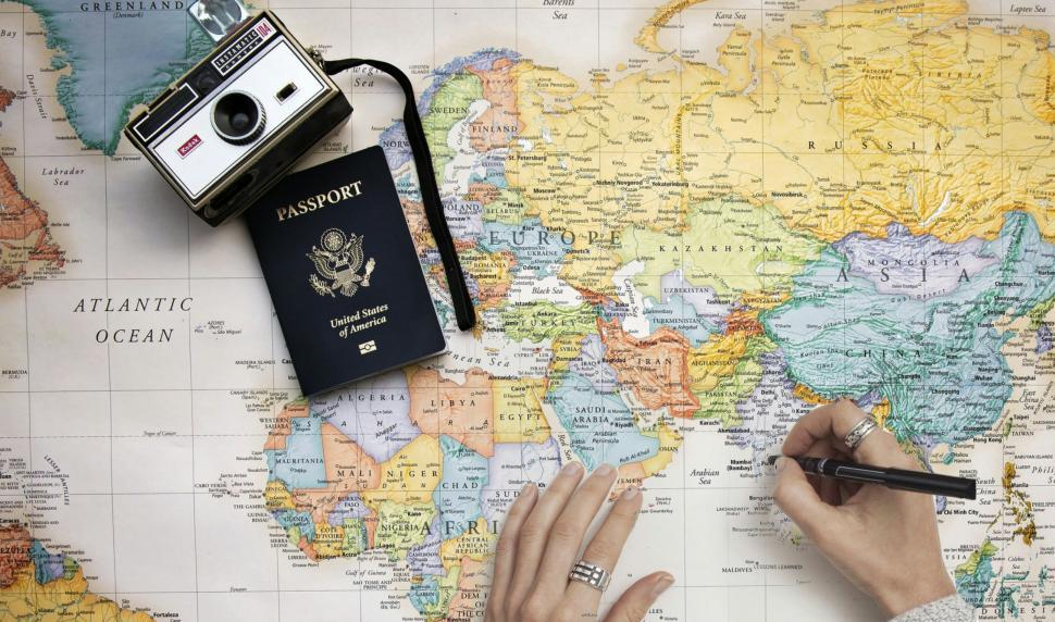 Free Image of traveling map  