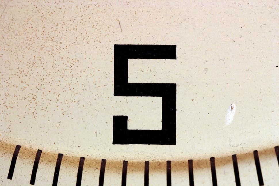 Free Image of Close Up of Measuring Tape Showing Number 5 