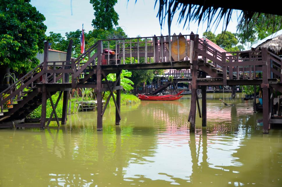 Free Image of Waterways at Thai Local Market  