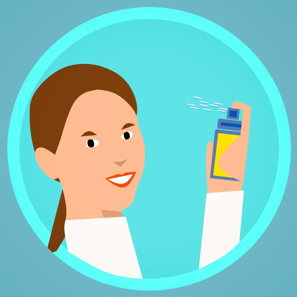 Free Image of woman using spray  