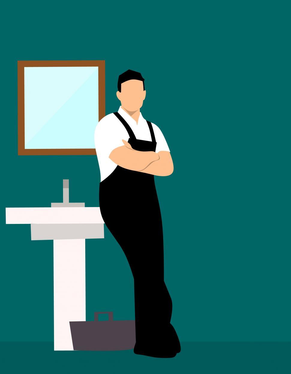 Free Image of plumber man  