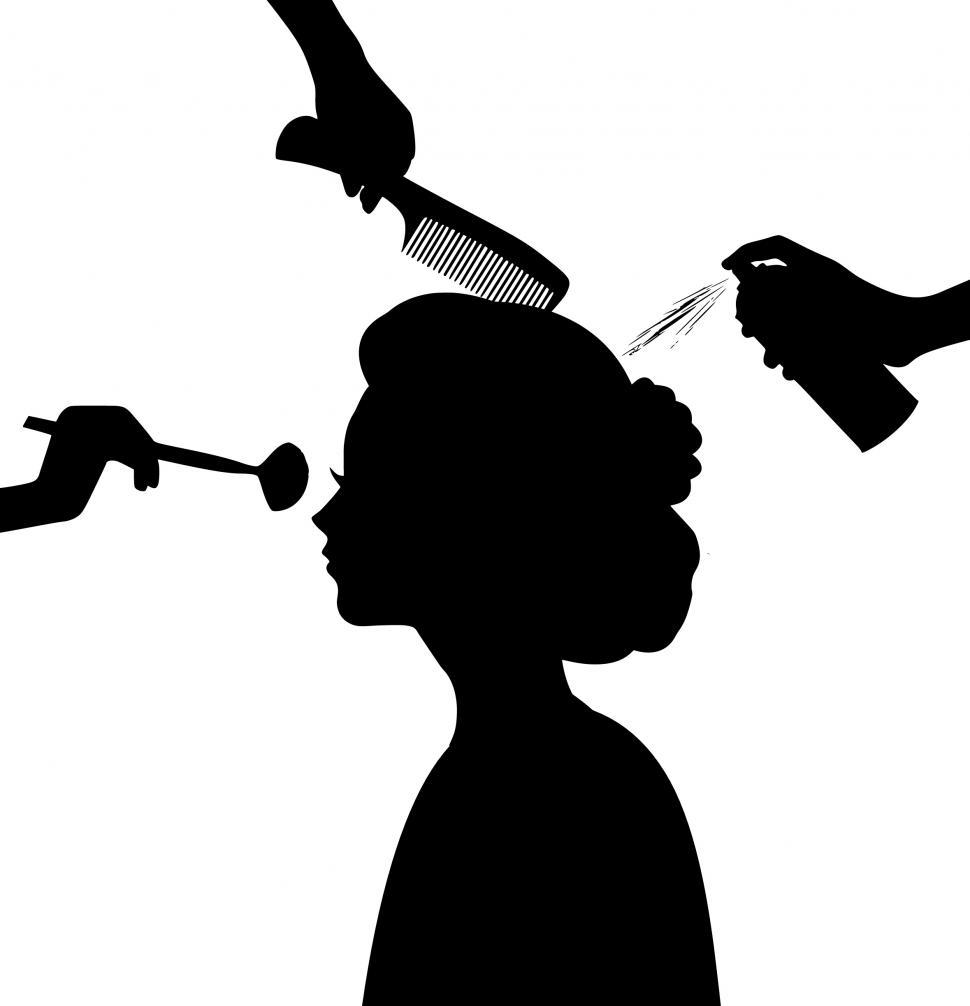 Free Image of beauty salon Silhouette  