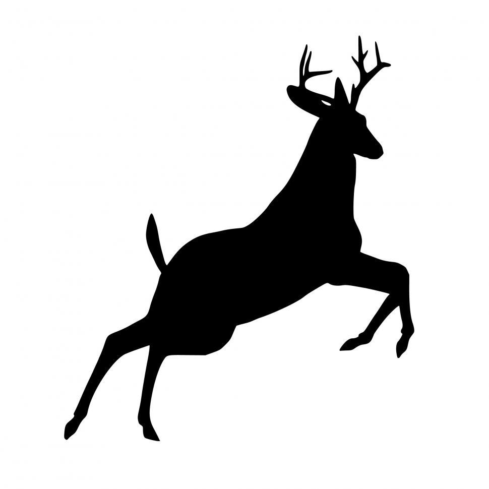 Free Image of deer Silhouette jumping 