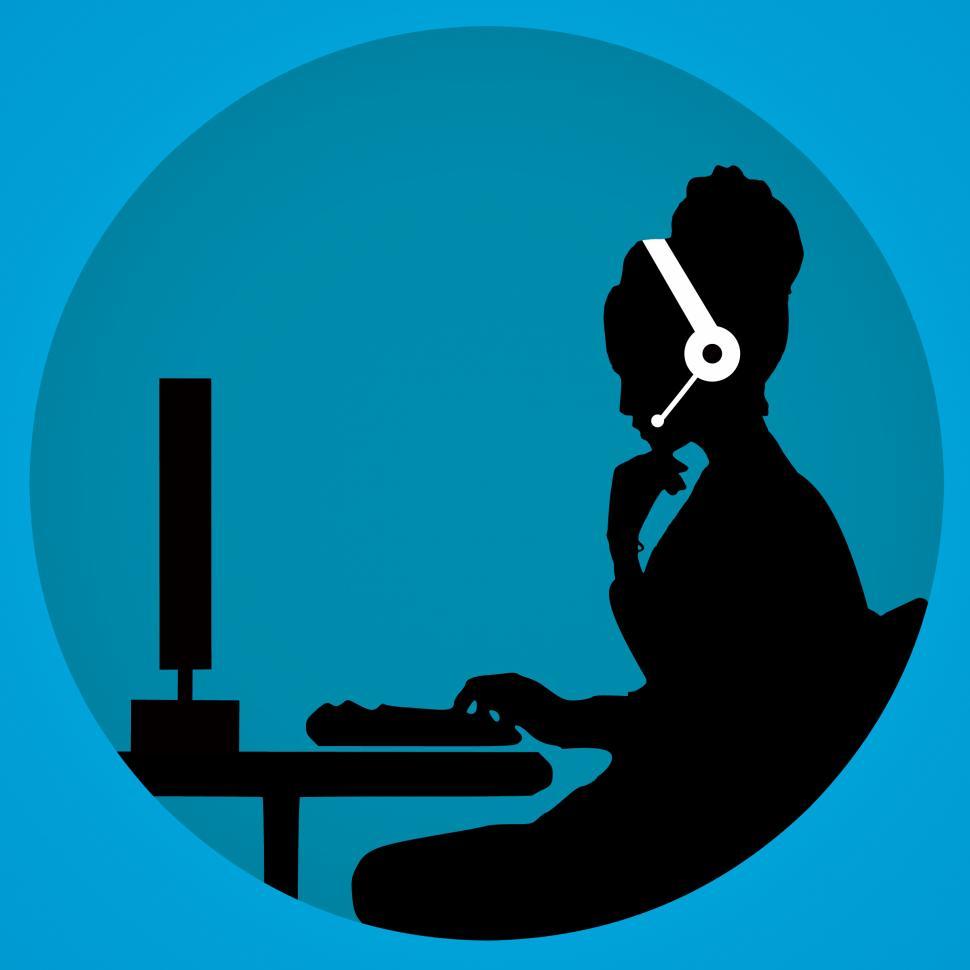 Free Image of call center Silhouette  