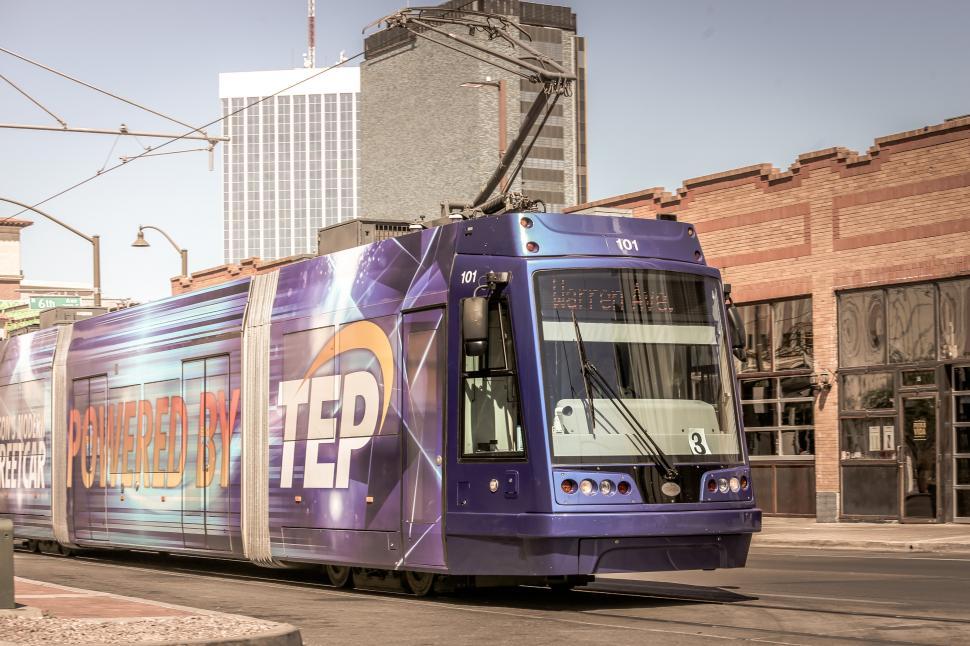 Free Image of Modern Streetcar 