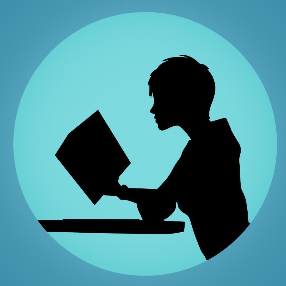Free Image of woman reading Silhouette  