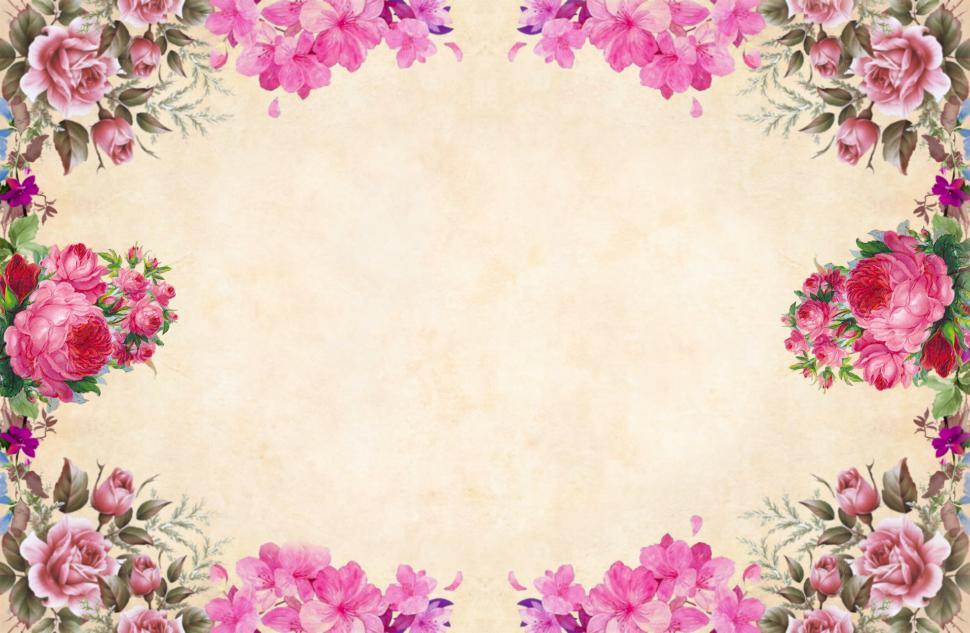 Free Image of Flower Background - Frame of flower 