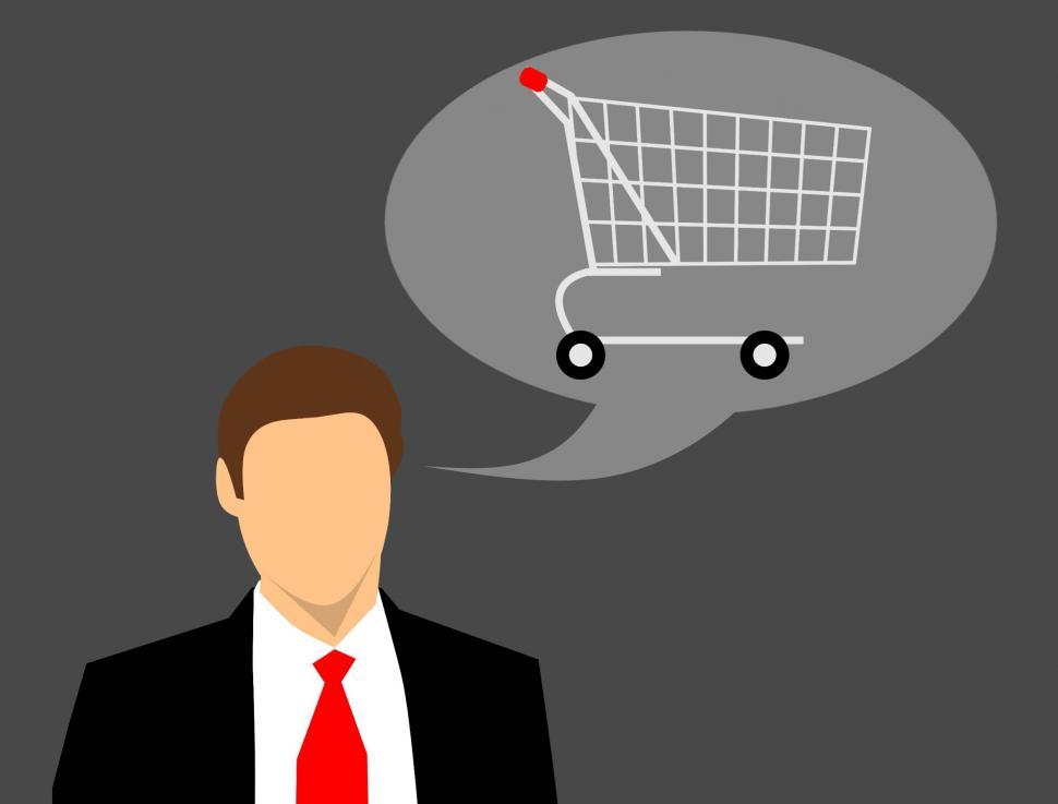 Free Image of thinking about shopping 